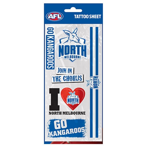 North Melbourne Kangaroos Footy tattoos