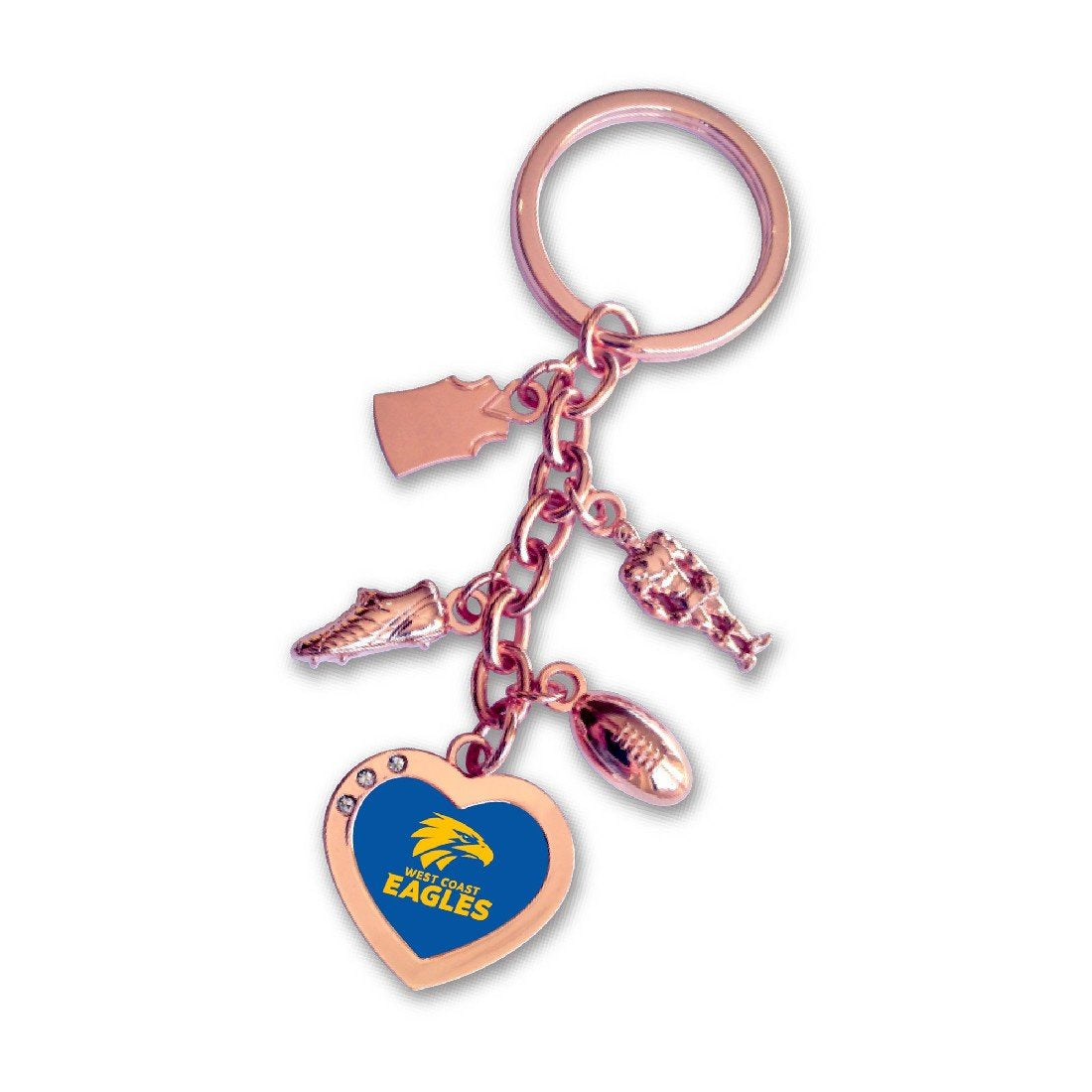 West Coast Eagles Charm Keyring