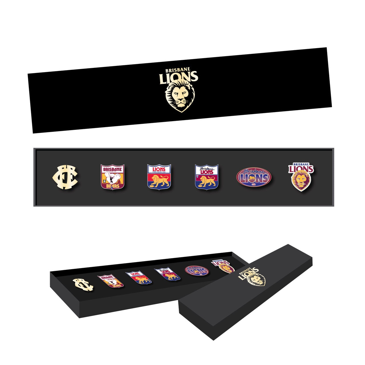 Brisbane Lions Evolution Pin Set