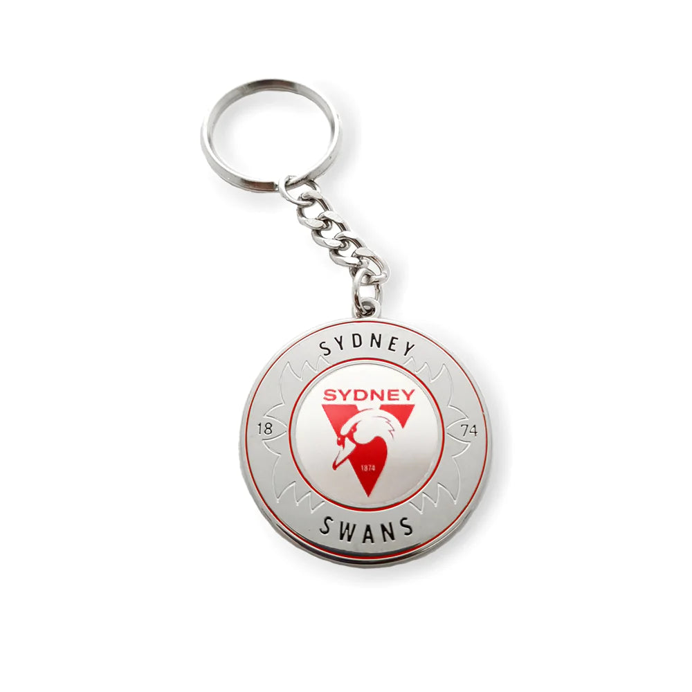 Sydney Swans Round Keyring