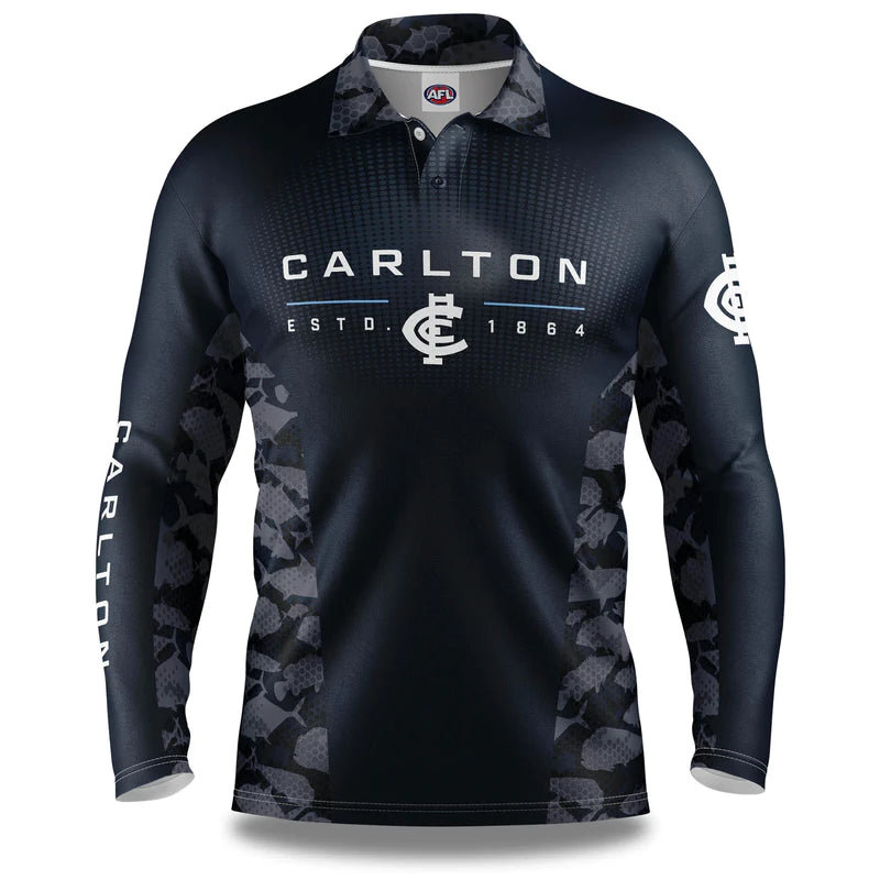 Carlton Blues Youth Reef Runner Fishing Shirt