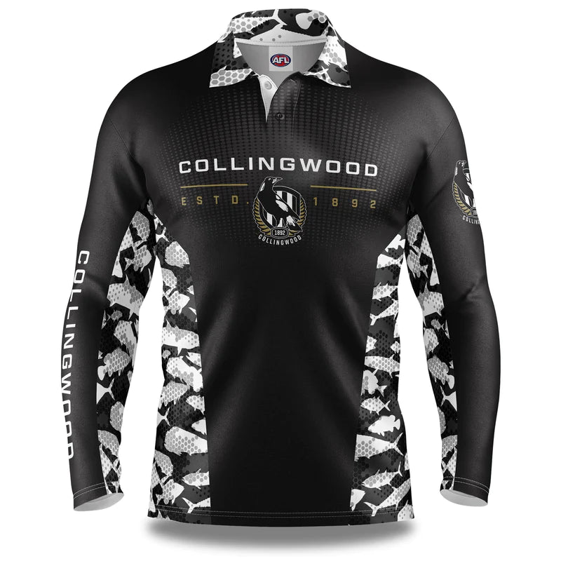 Collingwood Magpies Youth Reef Runner Fishing Shirt
