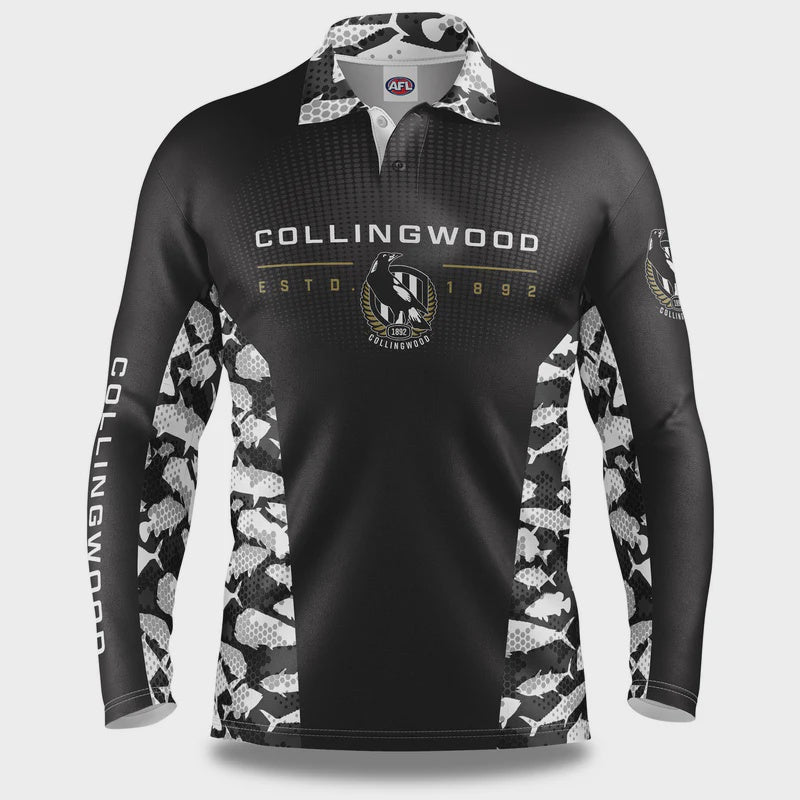Collingwood Magpies Reef Runner Fishing Shirt