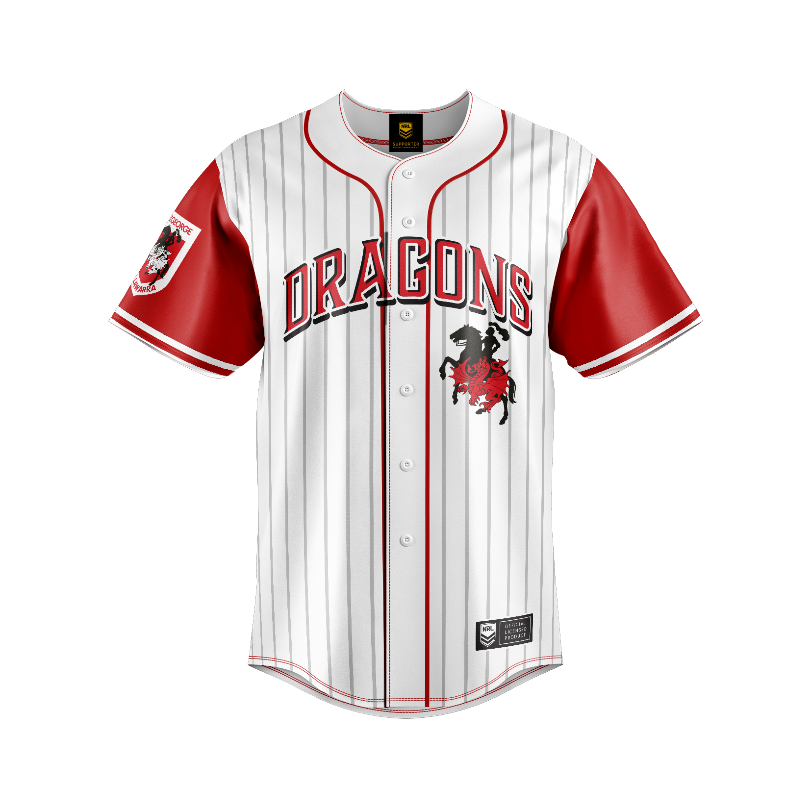 St George Illawarra Dragons "Slugger" Baseball Shirt