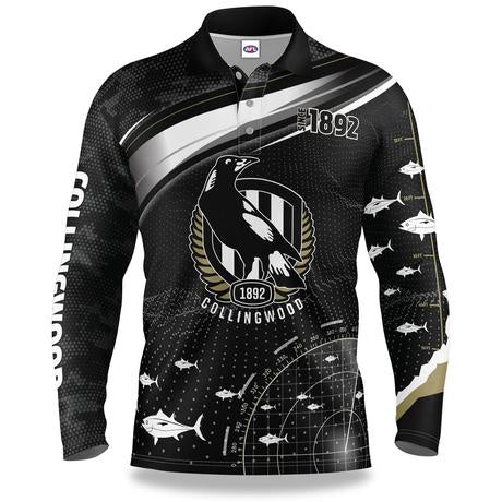 Collingwood Magpies Youth Fishing Shirt - Fish Finder