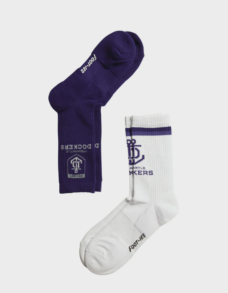 Fremantle Dockers Crew Socks - 2 Pack