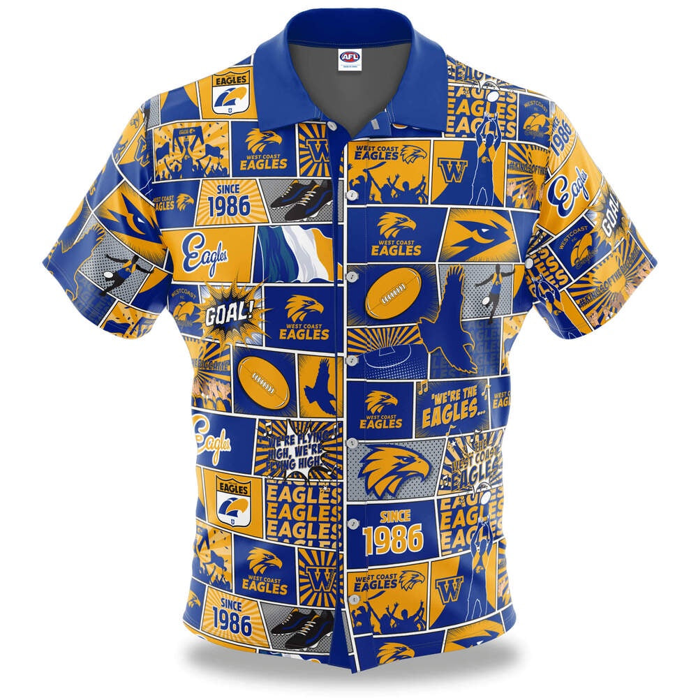 West Coast Eagles Fanatic Button Up Shirt