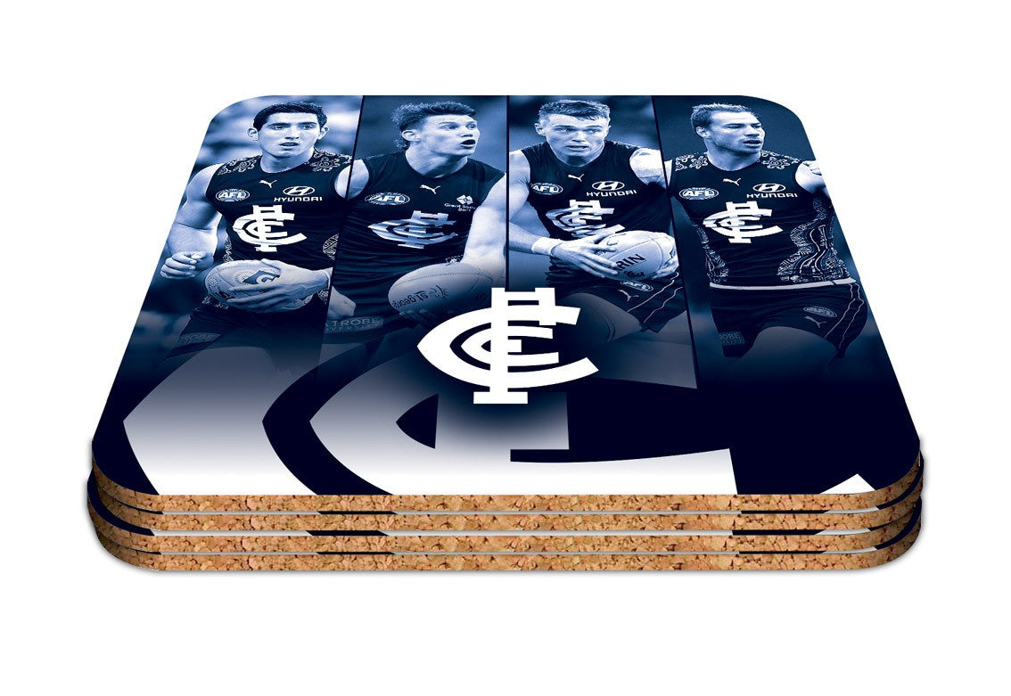 Carlton Blues Player Coaster Set