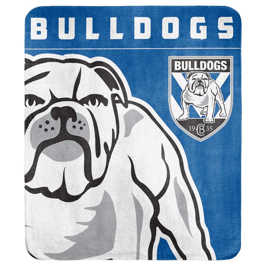 Canterbury Bulldogs Polar Fleece Throw Rug