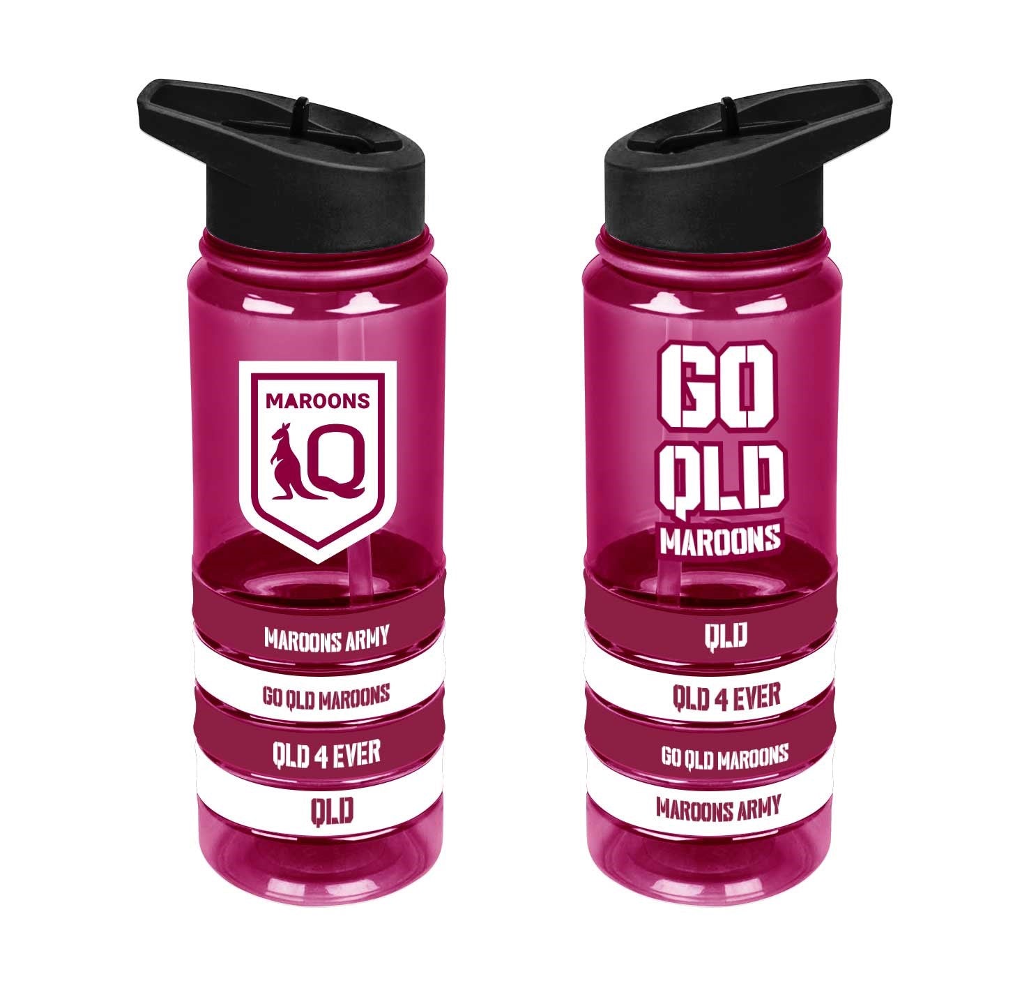 Queensland Maroons Drink Bottle With Bands