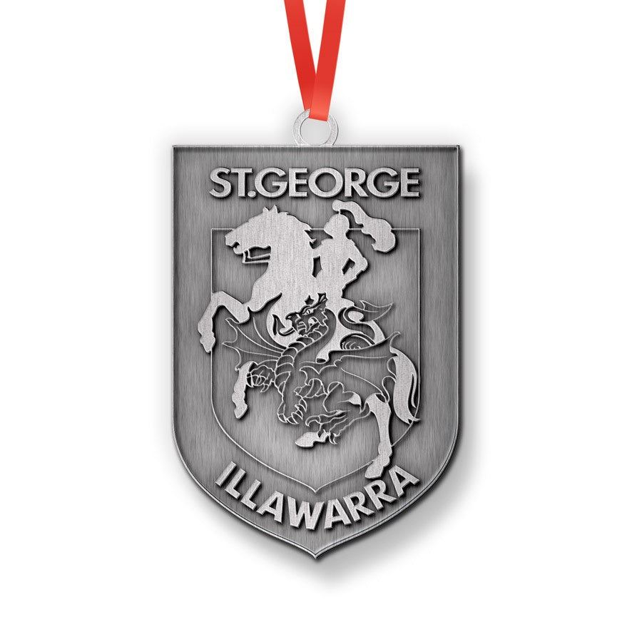 St George Illawarra Dragons Metal Ornament