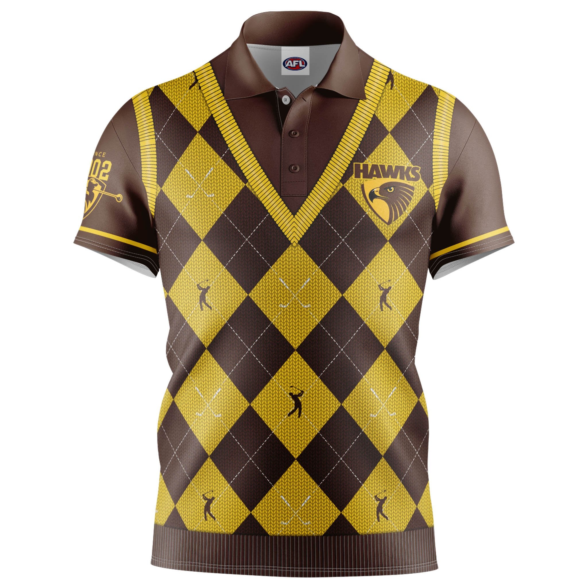Hawthorn Hawks Fairway Golf Polo Shirt