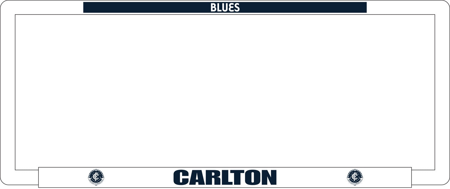 Carlton Blues License Plate Surround - Frame