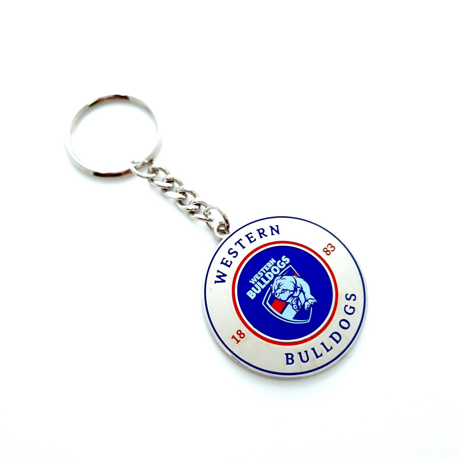 Western Bulldogs Round Keyring