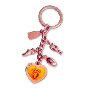 Brisbane Lions Charm Keyring