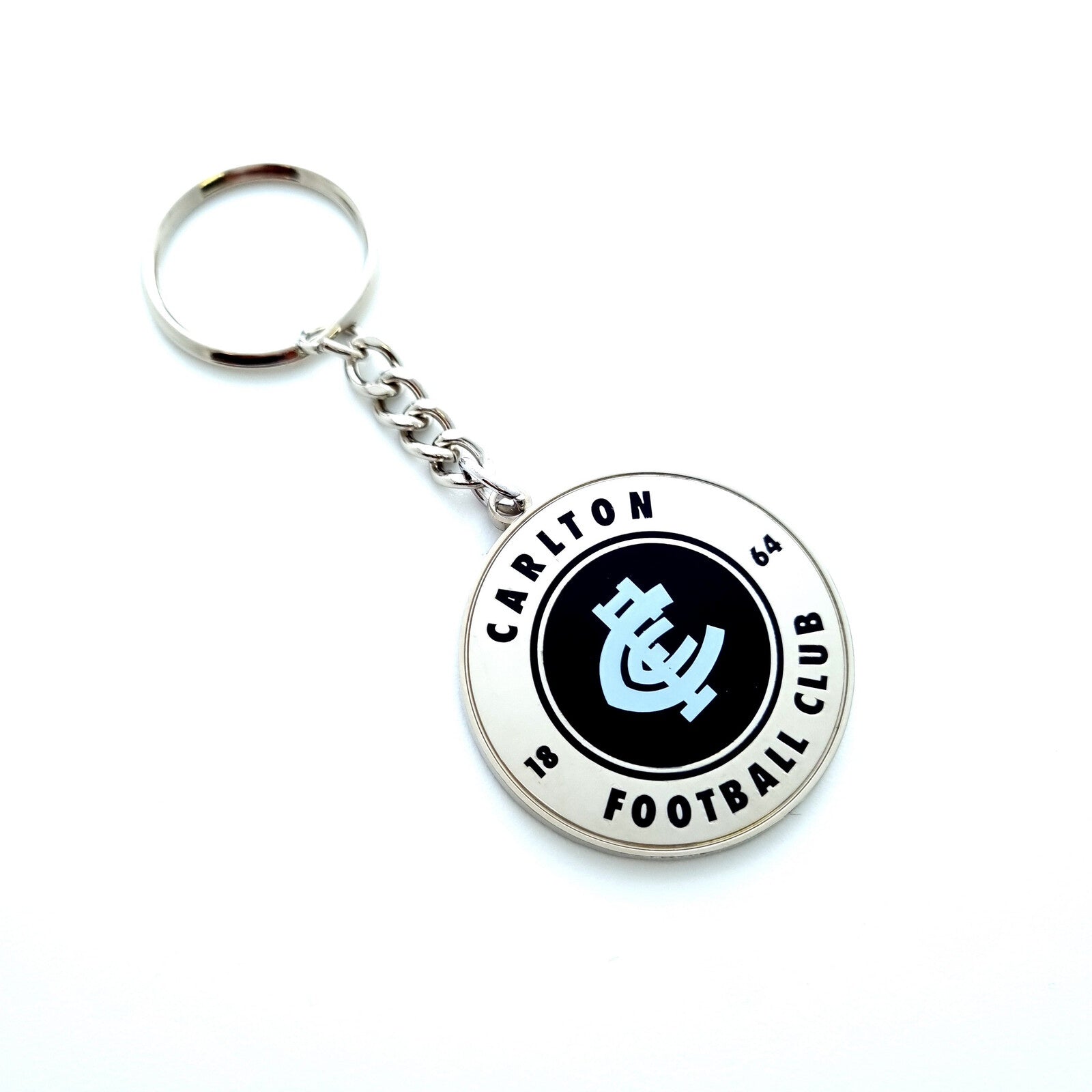 Carlton Blues Round Keyring