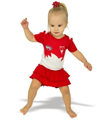 Sydney Swans Baby Girls Footysuit