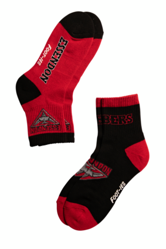 Essendon Bombers 1/4 Socks - 2 Pack