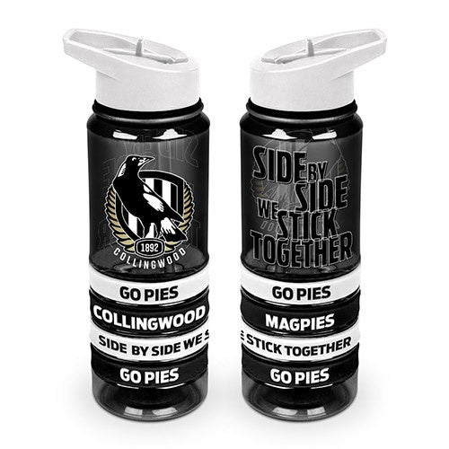 Collingwood Magpies Tritan Drink Bottle With Bands