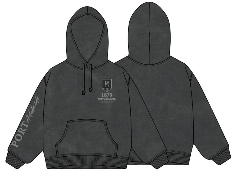 Port Adelaide Power Acid Wash Hoodie