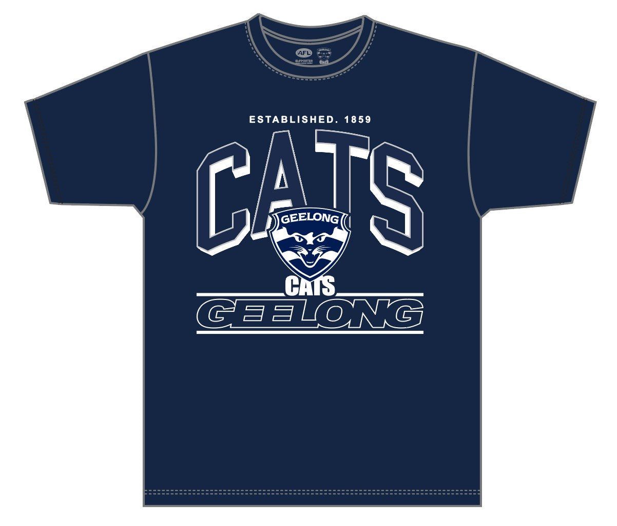 Geelong Cats Arch Stack Tee