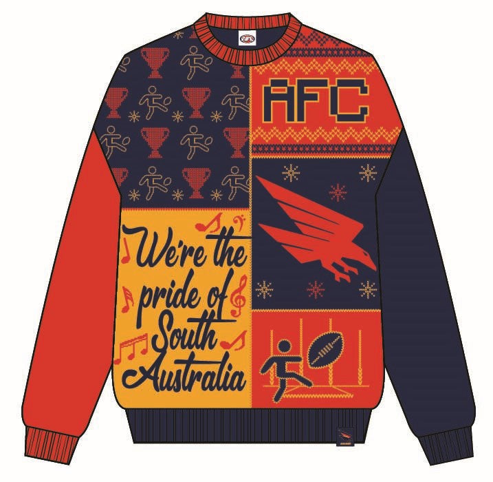 Adelaide Crows Winter Wonderland Crew Jumper