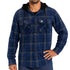 Carlton Blues Hooded Flannel Shirt