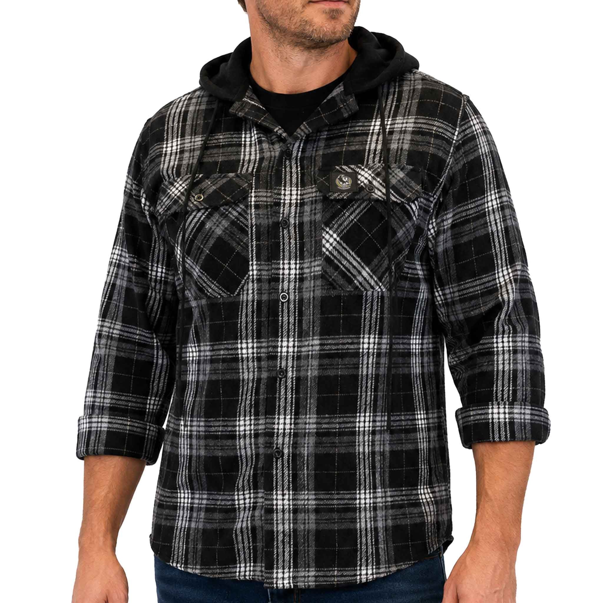 Collingwood Magpies Hooded Flannel Shirt