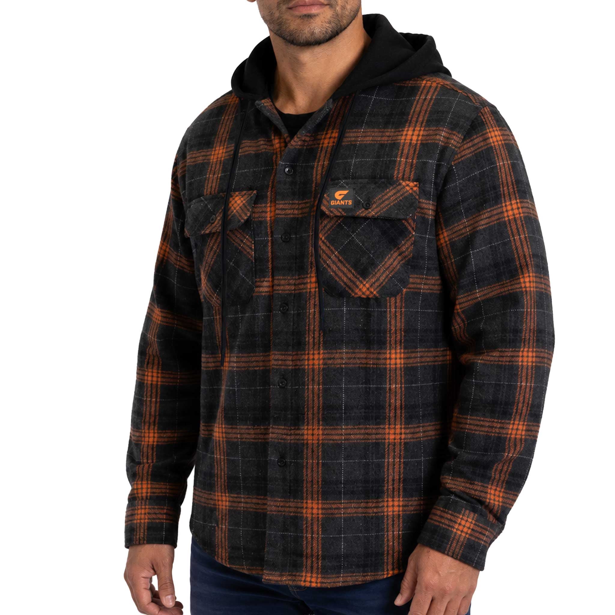 Greater Western Sydney Giants Hooded Flannel Shirt