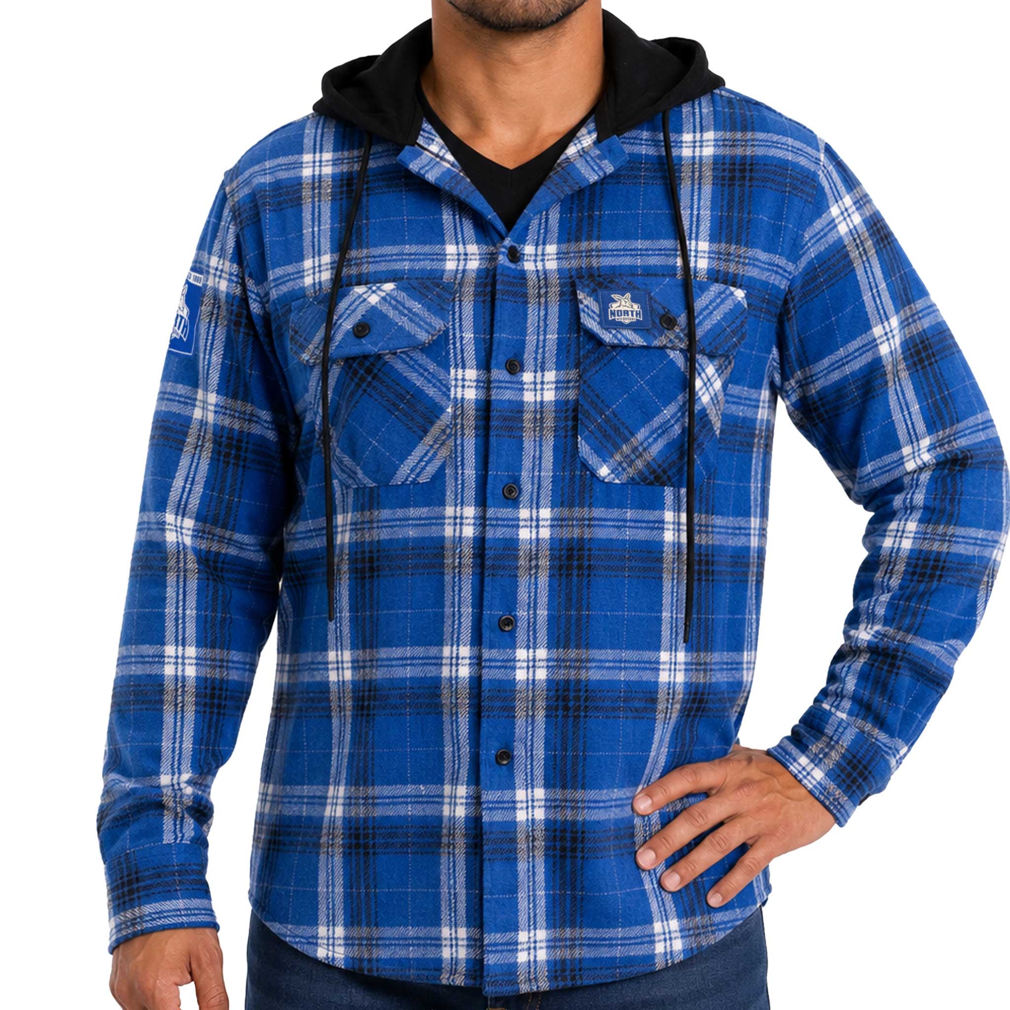 North Melbourne Kangaroos Hooded Flannel Shirt