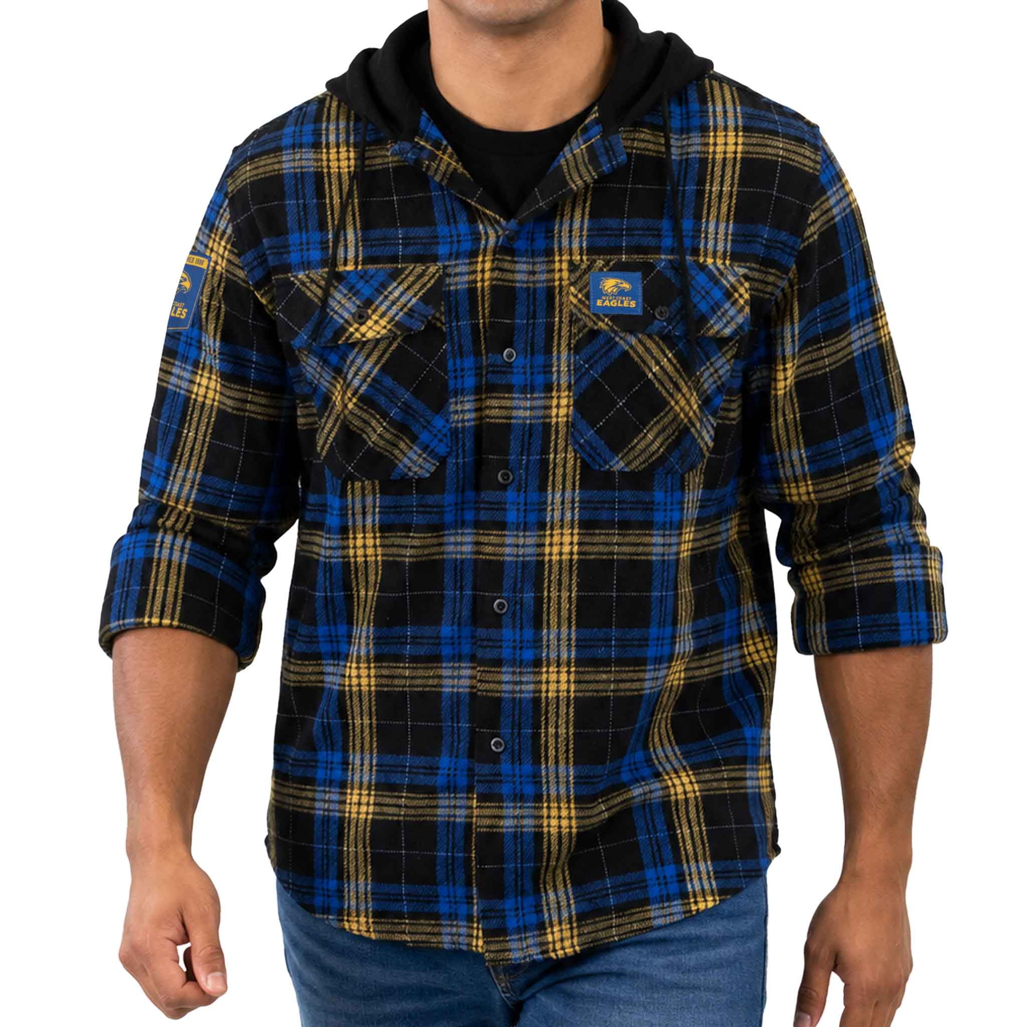 West Coast Eagles Hooded Flannel Shirt
