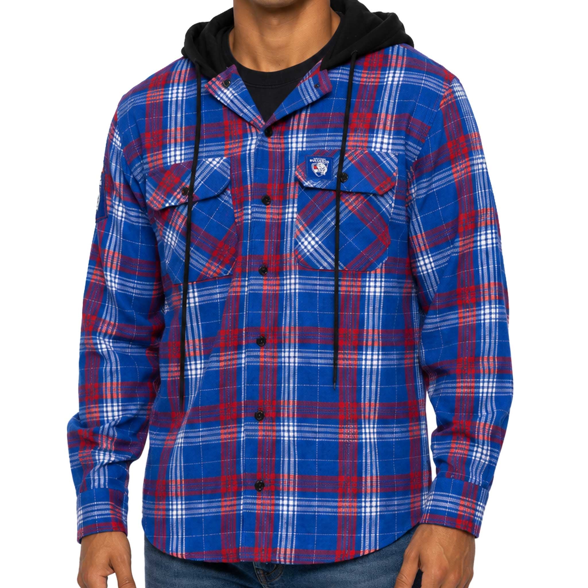 Western Bulldogs Hooded Flannel Shirt