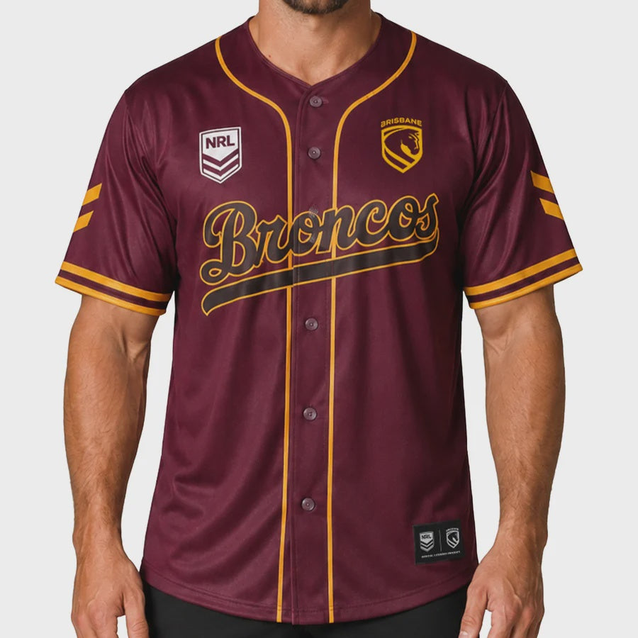 Brisbane Broncos Homer Baseball Shirt