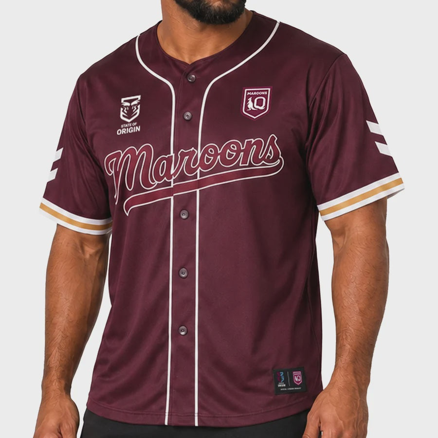 Queensland Maroons Homer Baseball Shirt