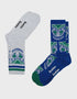 New Zealand Warriors Heritage Sneaker Sock - 2 pack