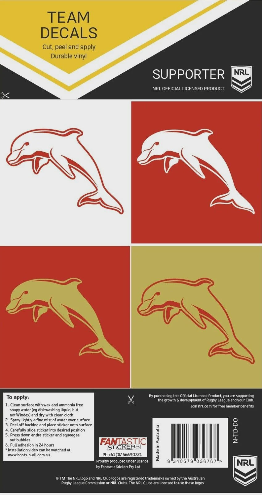 Dolphins Team Decals
