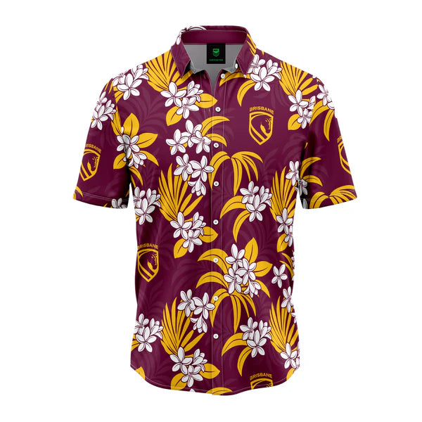 Brisbane Broncos Reef Hawaiian Shirt