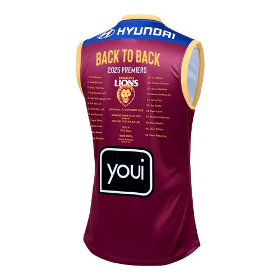 Brisbane Lions 2025 Premiers Youth Guernsey
