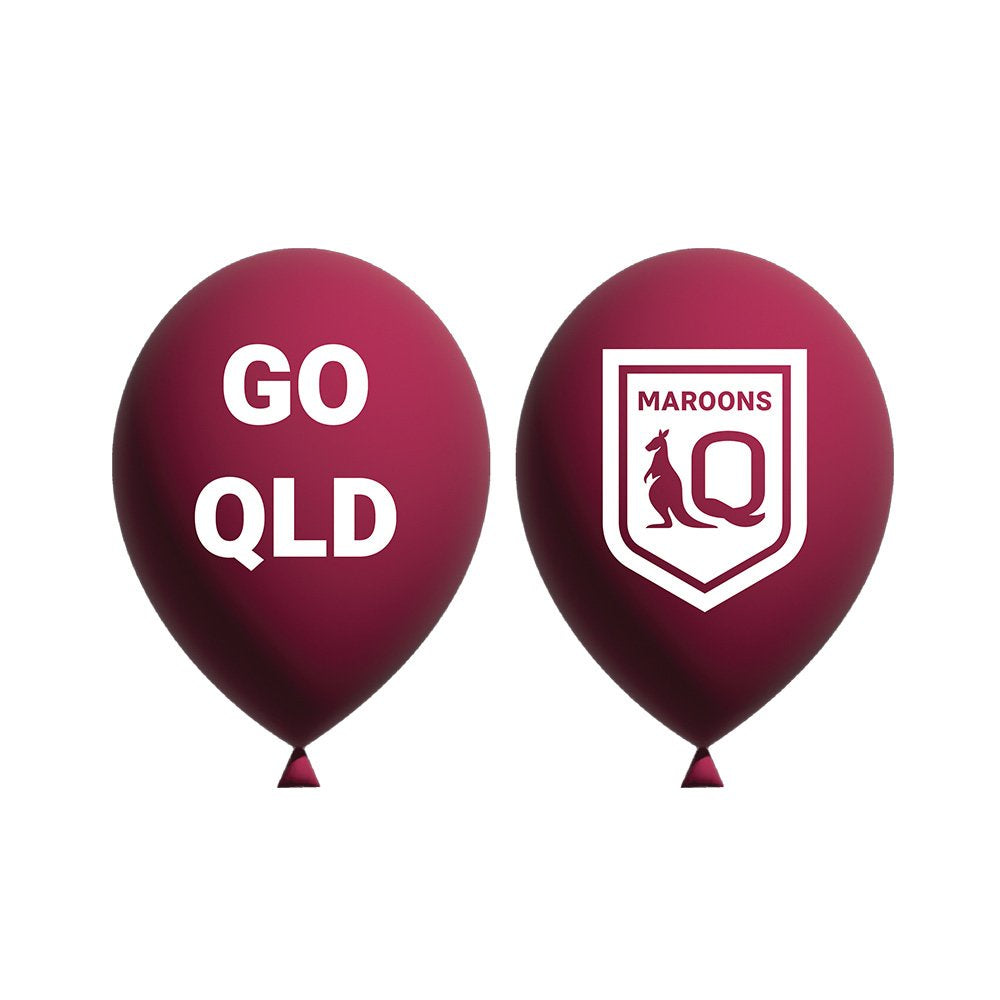 Queensland Maroons State Of Origin Balloons - Pack Of 6