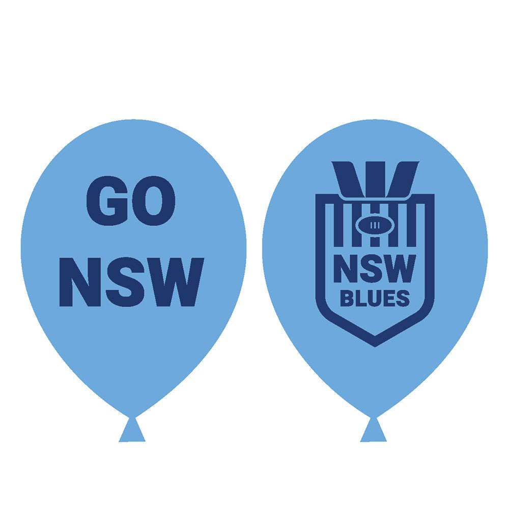 New South Wales State Of Origin Balloons - Pack Of 6