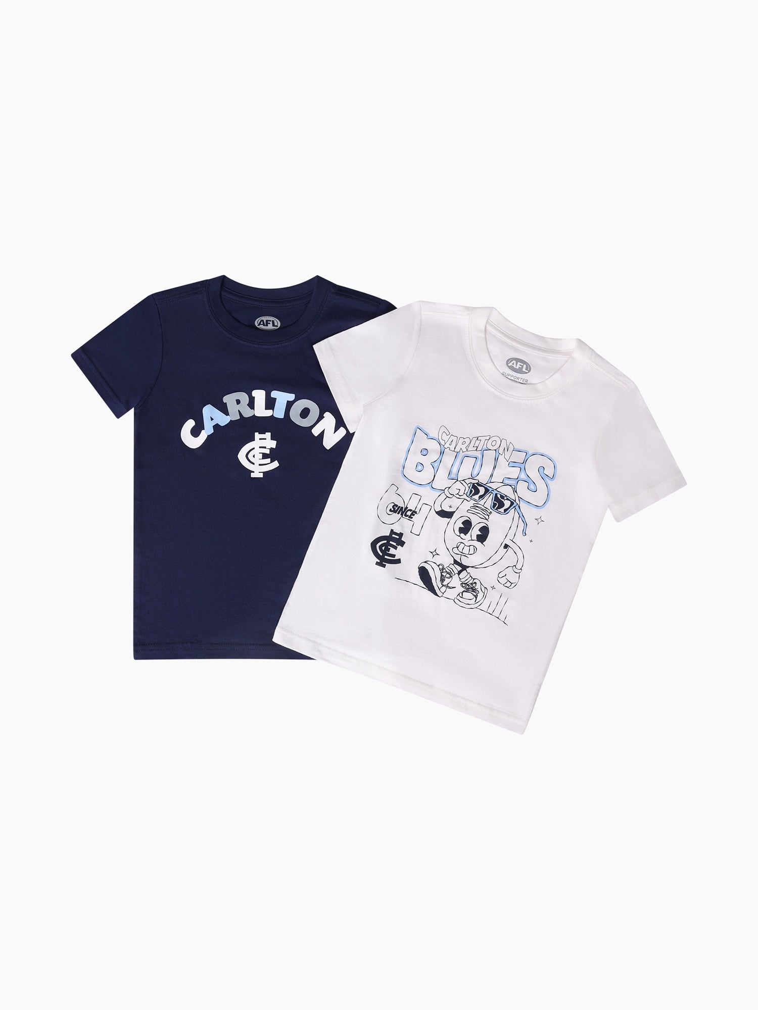 Carlton Blues Kids Graphic Tee 2 Pack