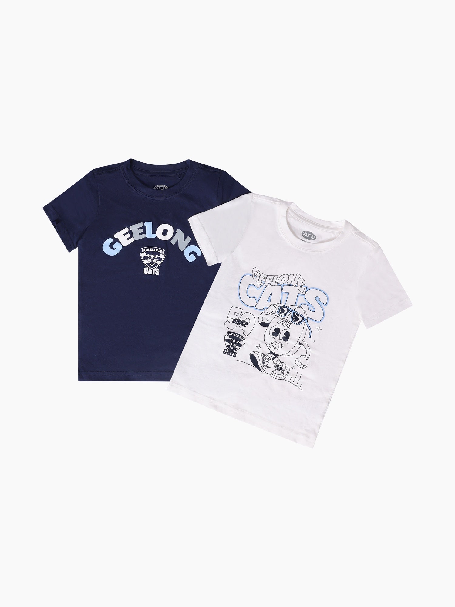 Geelong Cats Kids Graphic Tee 2 Pack
