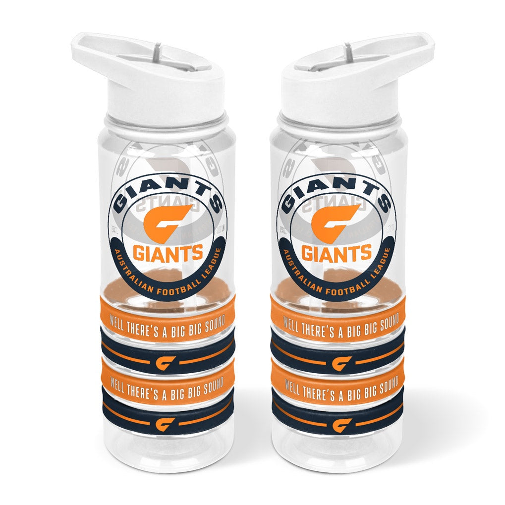 Greater Western Sydney Giants Clear Tritan Drink Bottle With Bands