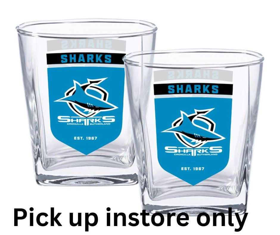 Cronulla Sharks Spirit Glasses - Set of 2