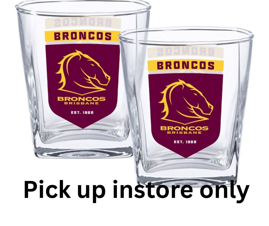 Brisbane Broncos Spirit Glasses - Set of 2