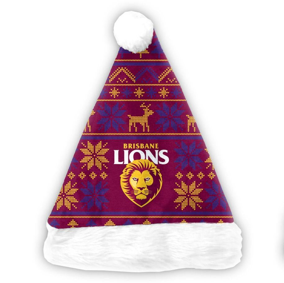 Brisbane Lions Santa Hat