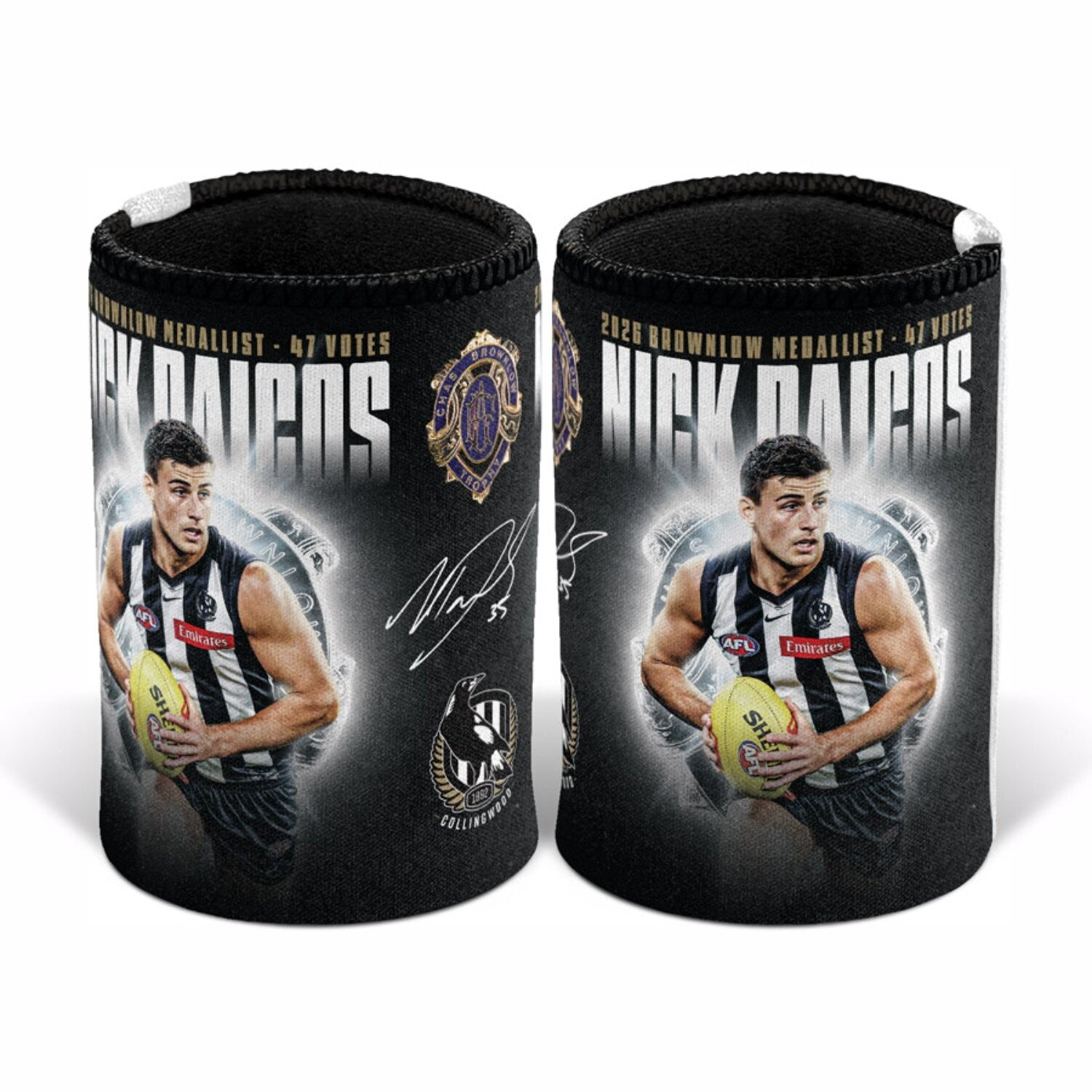 Collingwood Magpies - Nick Daicos Brownlow Can Cooler