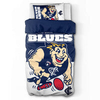 Carlton Blues Single Quilt Cover