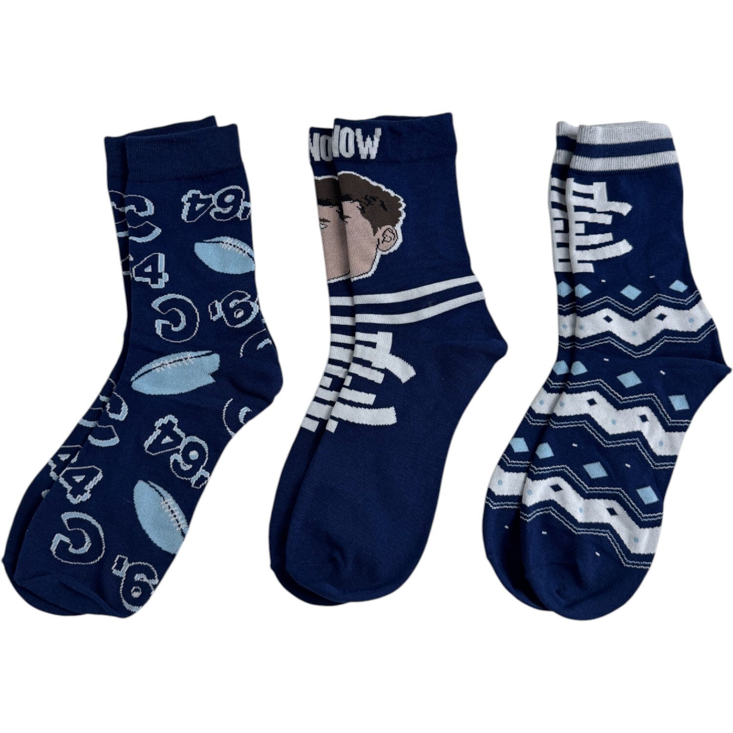 Carlton Blues 3 Pack Player Socks - Charlie Curnow