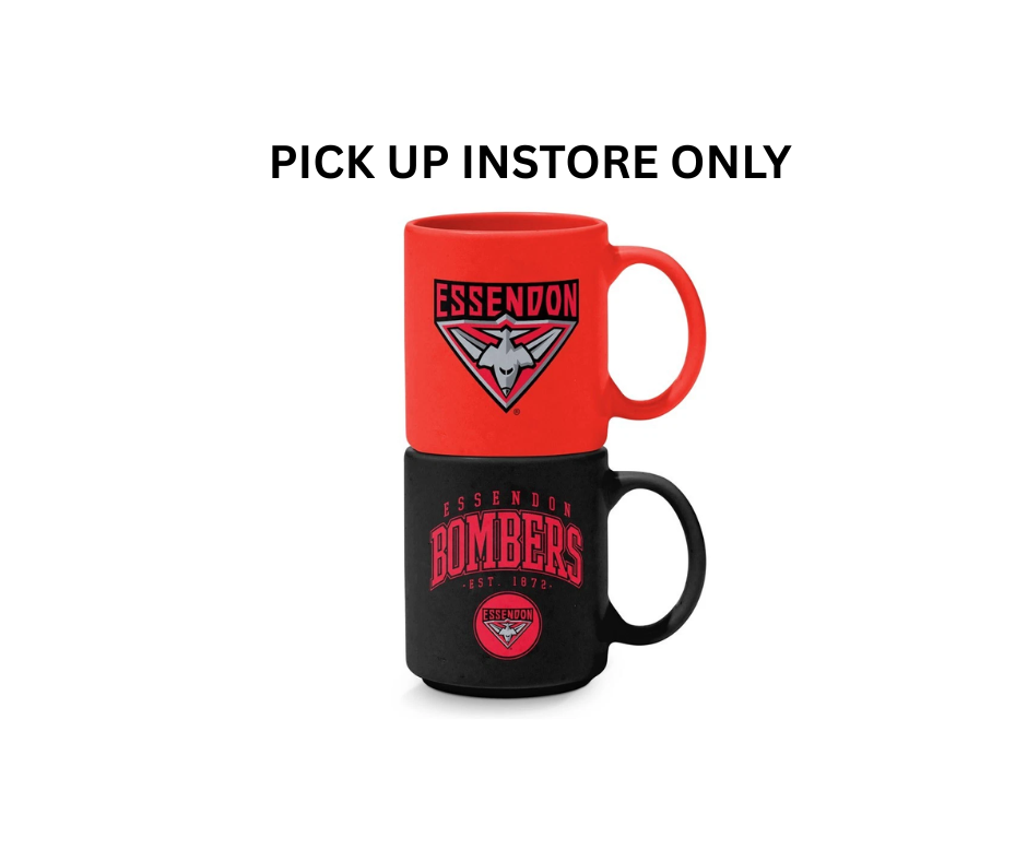 Essendon Bombers - Set Of 2 Stackable Mugs